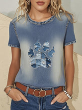 T-shirt Denim Paw Femme